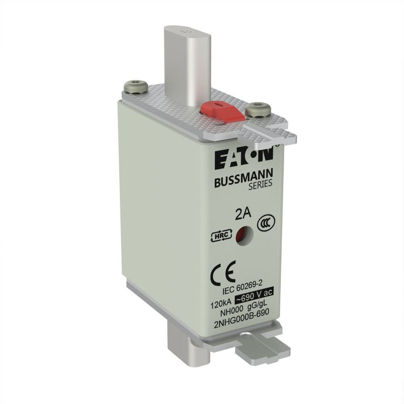 Eaton - Messersicherung Sicherungseinsatz Nieders. 2NHG000B-690 2A AC 690V 120kA − 3 Stück