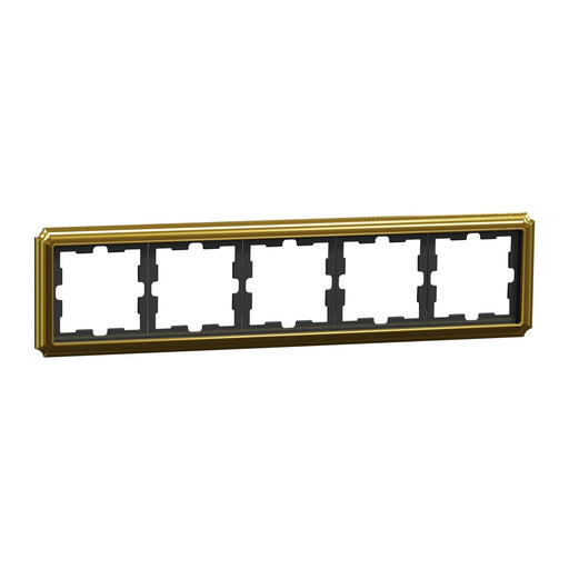 Merten - Abdeckrahmen D-Antik Metallrahmen MEG4050-4741 5-fach, 24k gold