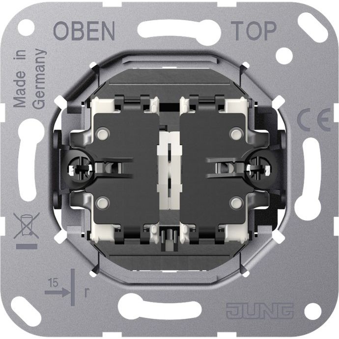 Jung - Taster Doppel-Kipptaster K 535 EU 2Schließer, 10A 250V