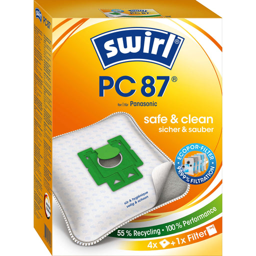 Swirl - Zubehör/Ersatzteile für Bodenpflege Staubbeutel PC 87(PC90)EcoPorVE4 für Panasonic