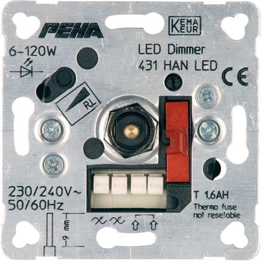 Peha - Dimmer Drehdimmer Unterputz D 431 HAN LED o.A. LED