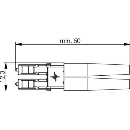 Telegärtner - LWL-Steckverbinder LC-Duplex Stecker 100007096 Multimode, Keramik