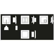 Jung - Behindertenelement für Installationsschalterprogramme Notrufset aws NRS AS 0834 WW kompl.mit Rahmen
