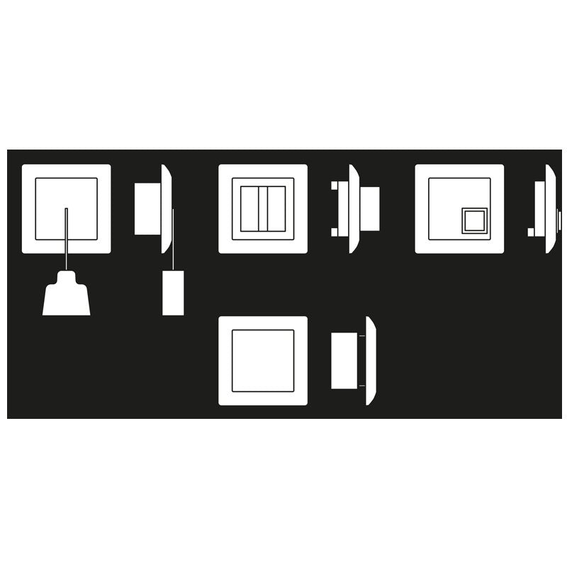 Jung - Behindertenelement für Installationsschalterprogramme Notrufset aws NRS AS 0834 WW kompl.mit Rahmen