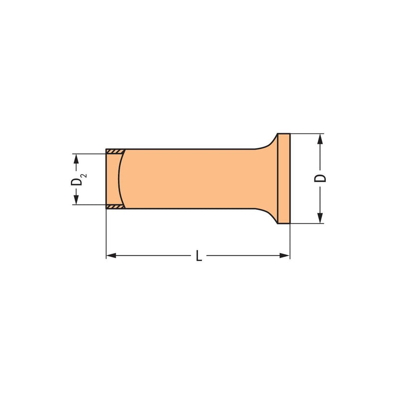 WAGO - Aderendhülse 216-152 für 0,34 mm² − 1000 Stück