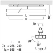 Zumtobel Group - Downlight/Strahler/Flutlicht LED - Strahler 2x7 SCENO 2X7 #42943013 830