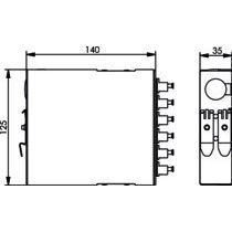 Telegärtner - Patchpanel LWL TS-Verteiler mit 6xLC-D 100022885 Keramikhülse