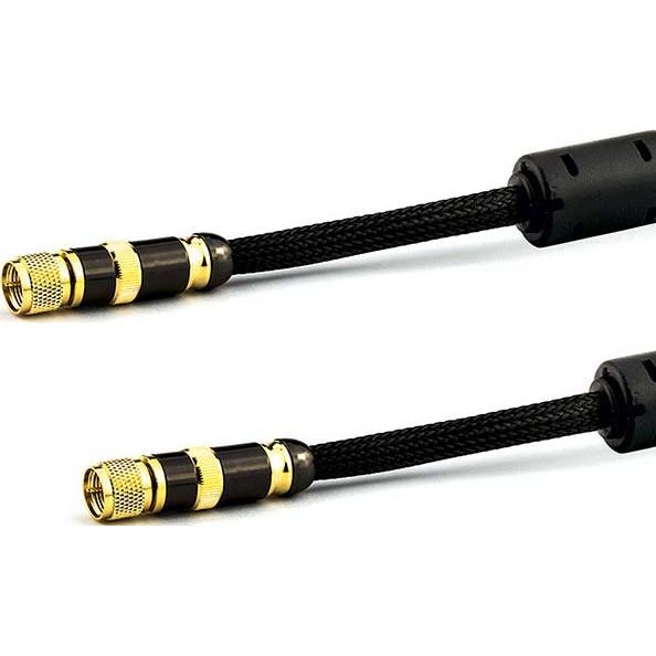 E+P Elektrik - Konfektioniertes Koaxkabel SAT-Anschlusskabel 2,5m sw BF 25 >95dB