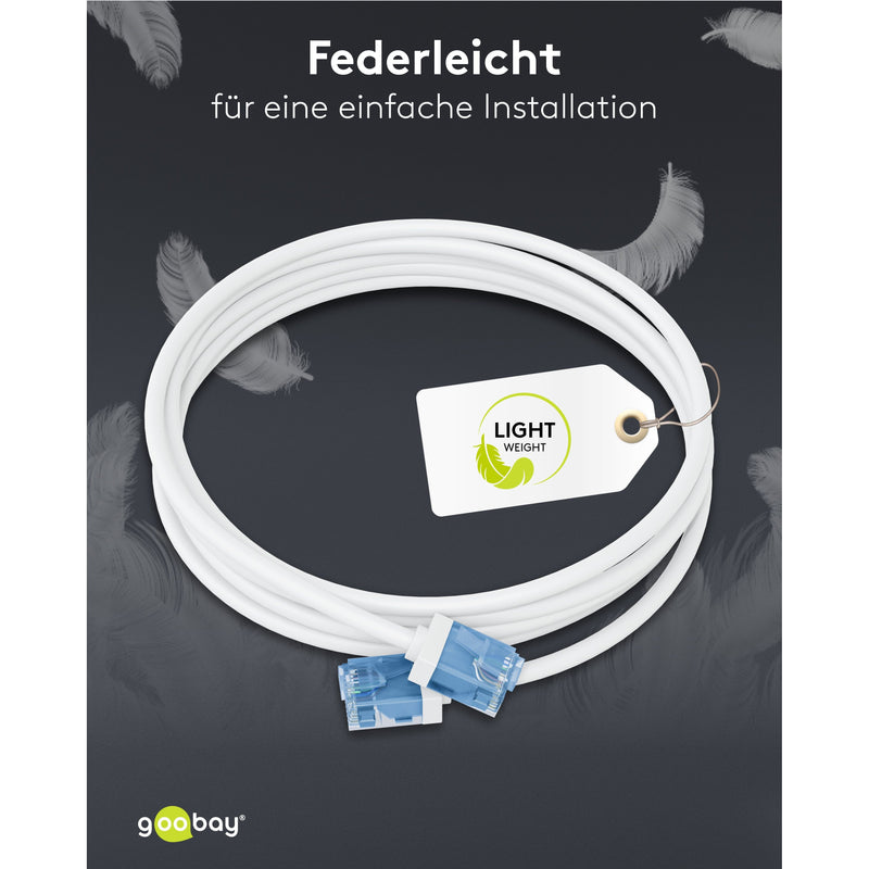 Goobay - Patchkabel Kupfer Patchkabel U/UTP Cat6 74285 Ultraflexibel,slim,w