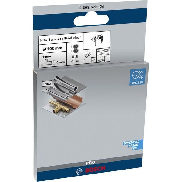 Bosch - Rotierende Drahtbürste PRO Stainless Steel clean 2608622124 Scheibenbürste
