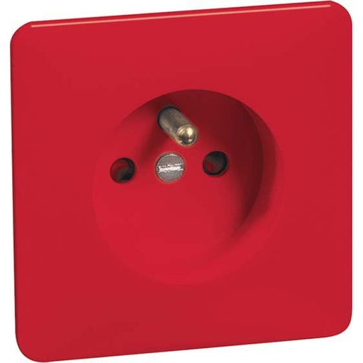 Peha - Schalter-/Steckdosenkombination Steckdose rt Erdungsstift B 80.6671 SI ROT 10/16A 250V 2-pol