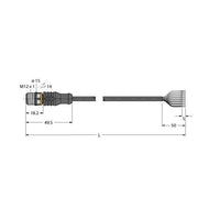 Turck - Konfektioniertes Sensor-Aktor-Kabel Anschlussleitung RSC8T-2/TEL PVC − 1 Stück