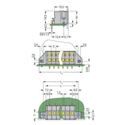 WAGO - Leiterplattensteckverbinder Leiterplattenklemme 231-607/023-000 2,5mm² − 50 Stück