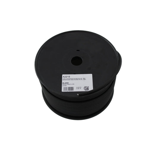 Televes - Daten- und Kommunikationskabel Mikrofon-Kabel ML 2050 2x0,50 schwarz − 100 Meter