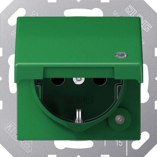 Jung - Steckdose SCHUKO-Steckdose 16A 250V A 1520 BFKLKO GN m.Berührungsschutz