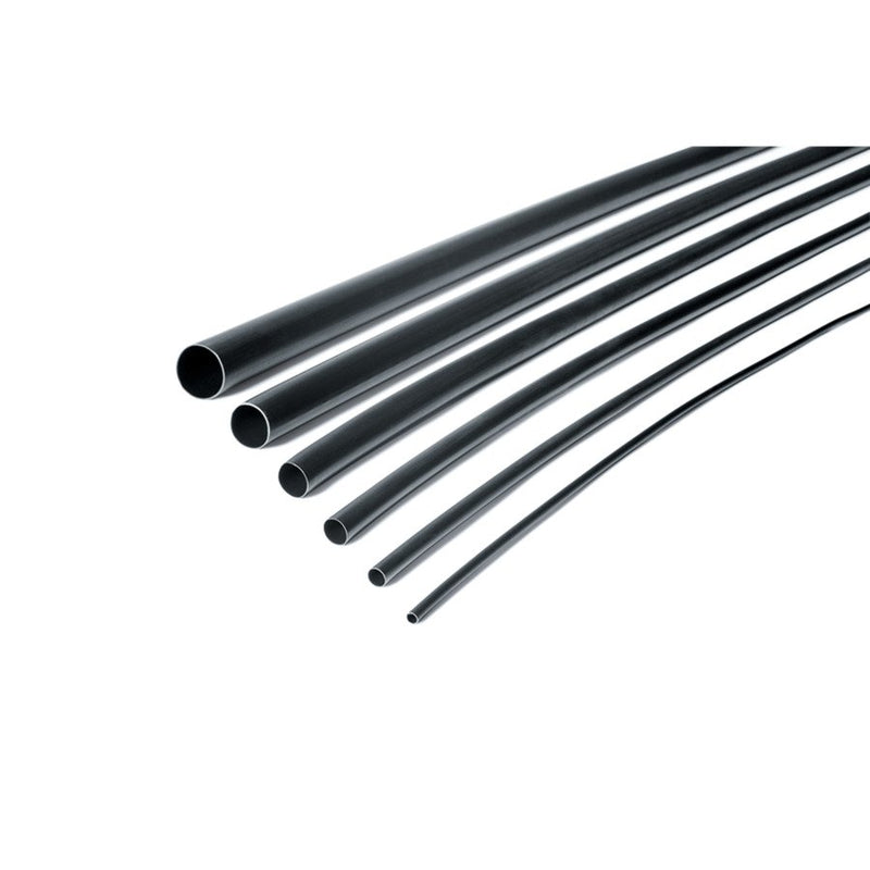HellermannTyton - Schrumpfschlauch Warmschrumpfschlauch TA37 24-8 PO-X BK 50 schwarz, 1,2m − 15 Stück