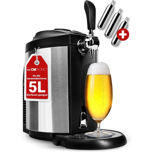 CLATRONIC - Getränkebereiter Bierzapfanlage CTC BZ 3740 inox f.5L Fässchen