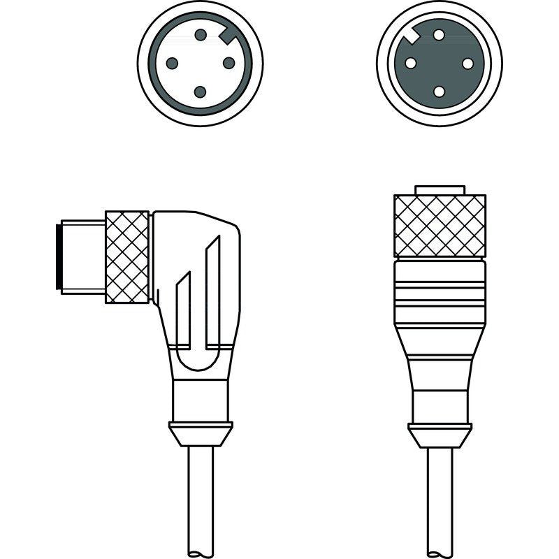 Leuze - Konfektioniertes Sensor-Aktor-Kabel Verbindungsleitung KDS U-M12-4#50130753