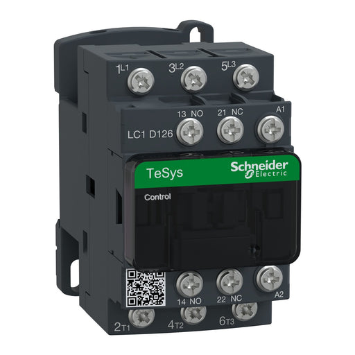 Schneider Electric - Leistungsschütz zum Schalten von Wechselstrom Leistungsschütz LC1D126F7 3-polig, 1S, 1Ö