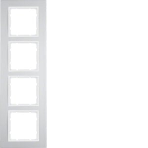 Berker - Abdeckrahmen Rahmen 4f.alu/pws 10143904