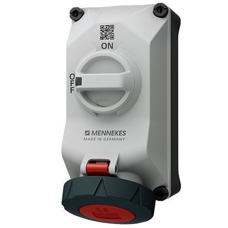 Mennekes - CEE-Steckdose abschaltbar, abgesichert (IEC 60309) Wandsteckdose 5704403G DUO R 32A4P3h 440V