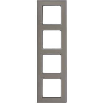 Peha - Abdeckrahmen Rahmen 4-fach D 20.674.242.702 Glaseffekt stein-alu