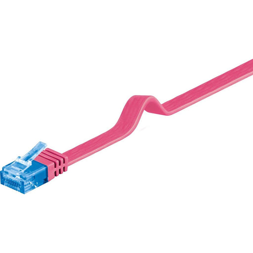 Goobay - Patchkabel Kupfer Flachkabel U/UTP Cat6a 96320 magenta 2m