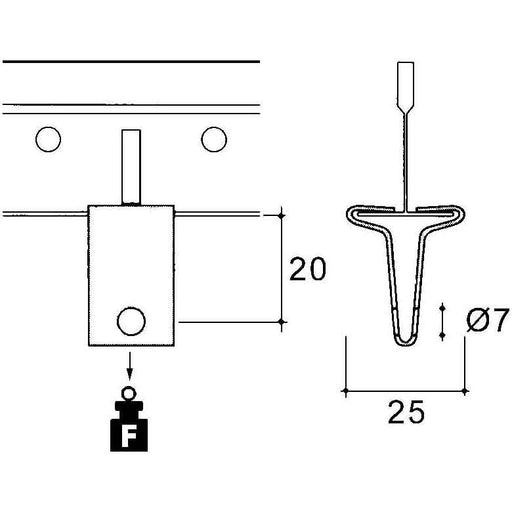 Niedax - Befestigungsklammer T-Blechabhänger LH-25 − 100 Stück