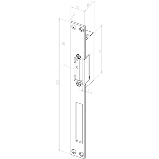 Assa Abloy effeff - Elektrischer Türöffner 24-----02135D11 Edelstahl