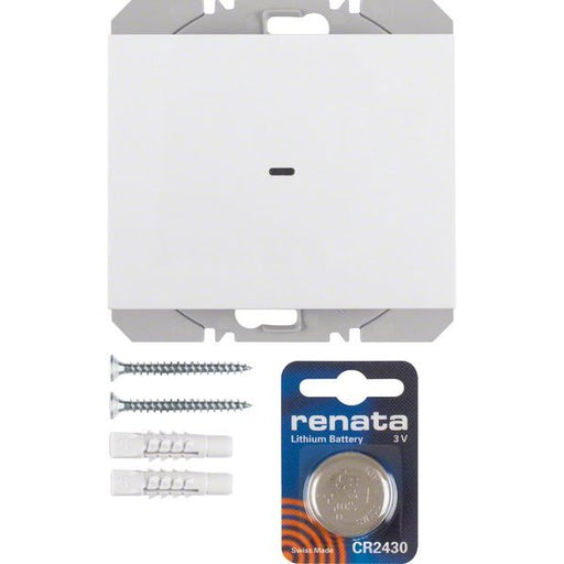 Berker - Bussystem-Hand-/Wandsender KNX-Funk Wandsender 1fach 85655279 polarweiß glänzend