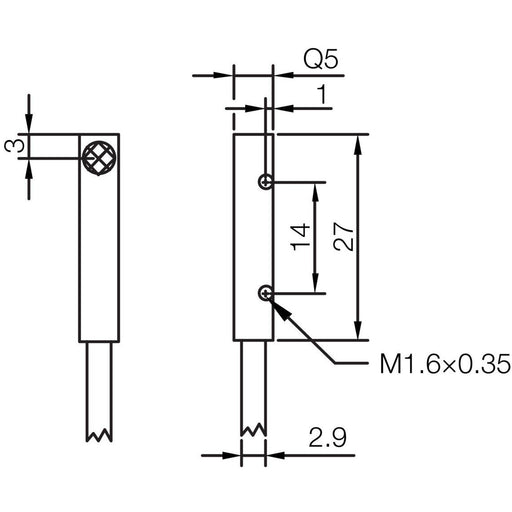 Di-soric - Induktiver Näherungsschalter Induktiver Näherungssensor INSM-Q05-B0.8PO-2C 0.8mm, bündig