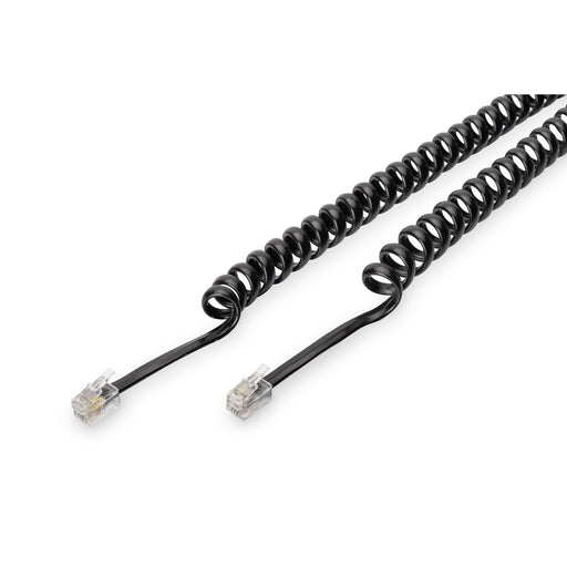 DIGITUS - Konfektionierte Fernmeldeleitung Spiral-Anschlusskabel UAE AK-460101-020-S RJ10 2m 4x7x0,12mm