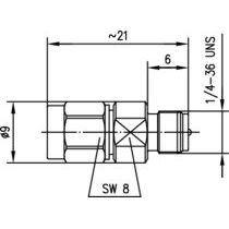 Telegärtner - Koax-Kupplung Adapter SMA - R-SMA 100024824 50 Ohm − 5 Stück