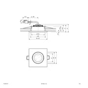 EVN Lichttechnik - Downlight/Strahler/Flutlicht LED-Deckeneinbauleuchte PC24090140 ws 4000K 350mA IP20