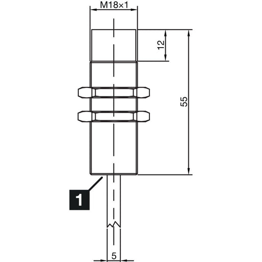 Di-soric - Induktiver Näherungsschalter Induktiver Näherungssensor INS-M18-N16PS-2C 16mm, nicht bündig