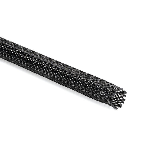 HellermannTyton - Hohlgeflechtschlauch Polyester Geflechtschlauch HEGPX09-PET-BK-C4 − 100 Meter