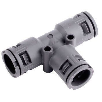 Flexa - Verbinder für Wellschläuche T-Verteiler Wellschlauch RQT-PA, 3xAD28,5 grau 3 x AD 28,5 − 10 Stück