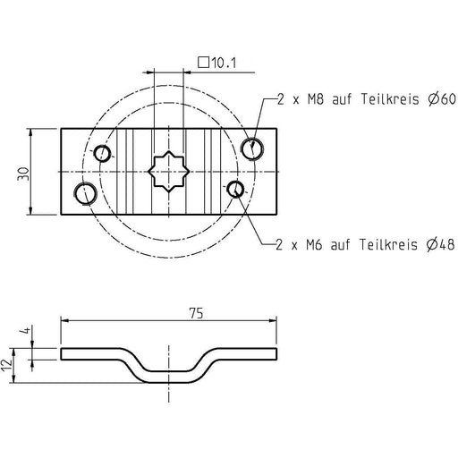 DELTA DORE - Zubehör/Ersatzteile für Tor-/Rollladenantriebe Markisenantriebslager 4010-01 Teilkreis 48/60mm