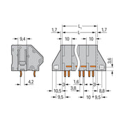WAGO - Leiterplattenklemme 745-503/006-000 16mm² − 32 Stück