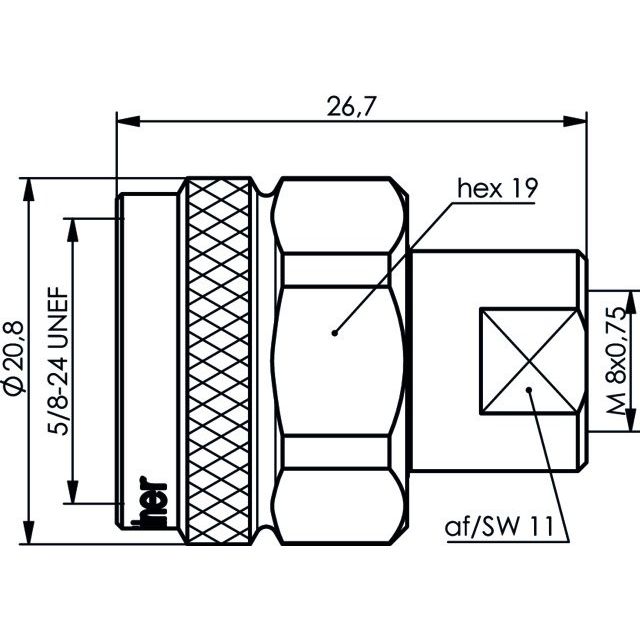 Telegärtner - Koax-Kupplung Adapter N-FME (M-M) 100024187