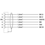 Phoenix Contact - Energiekabel < 1 kV, für ortsveränderlichen Einsatz Kabelstecker K-5E - OE/01#1620417 kunststoffumspritzt − 2 Stück