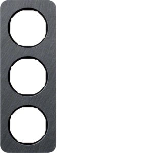 Berker - Abdeckrahmen Rahmen 3-fach 10132384 Schiefer-anth./sw