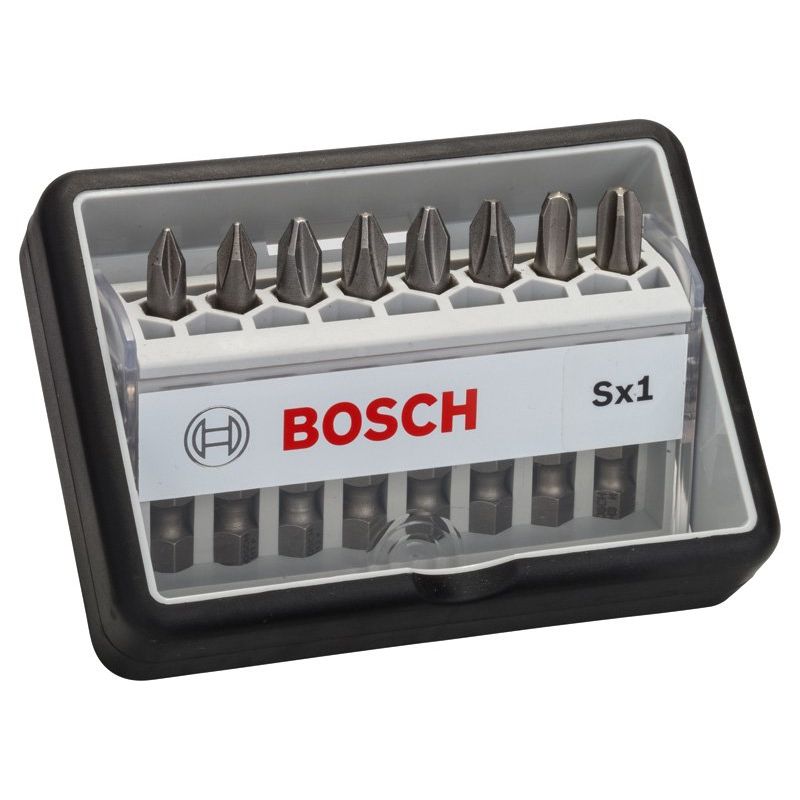 Bosch - Bit-Set 8-tlg. Schrauberbit-Set, 2607002556 Robust Line Sx PH