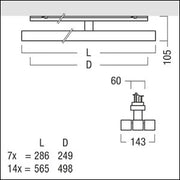 Zumtobel Group - Downlight/Strahler/Flutlicht LED-Strahler SCENO 2X7 #42189815 830, ws
