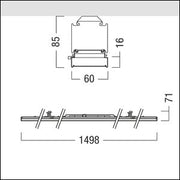 Zumtobel Group - Lichtleiste LED-Lichtbandleuchte TECTON DC #42190091 840