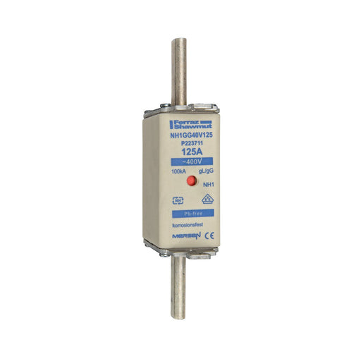 Mersen - Messersicherung NH-Sicherungseinsatz SF NH1GG40V100 Gr.1 gG 100A/400V KM − 3 Stück
