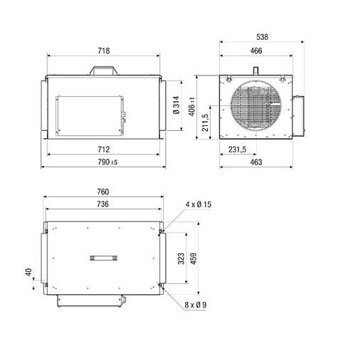 Maico - Ventilator für Rohreinbau Compaktbox ECR 31-2 EC DN 315
