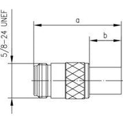 Telegärtner - Koax-Steckverbinder N-Kabelbuchse 100023998 cr/cr RG-213/U