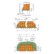 WAGO - Leiterplattensteckverbinder Leiterplattenklemme 231-641/023-000 2,5mm² − 25 Stück