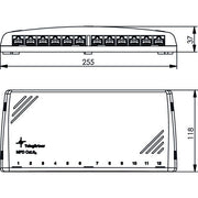 Telegärtner - Patchpanel Kupfer Mini-Verteiler Cat6A 100006998 MPD12-HS RAL7035
